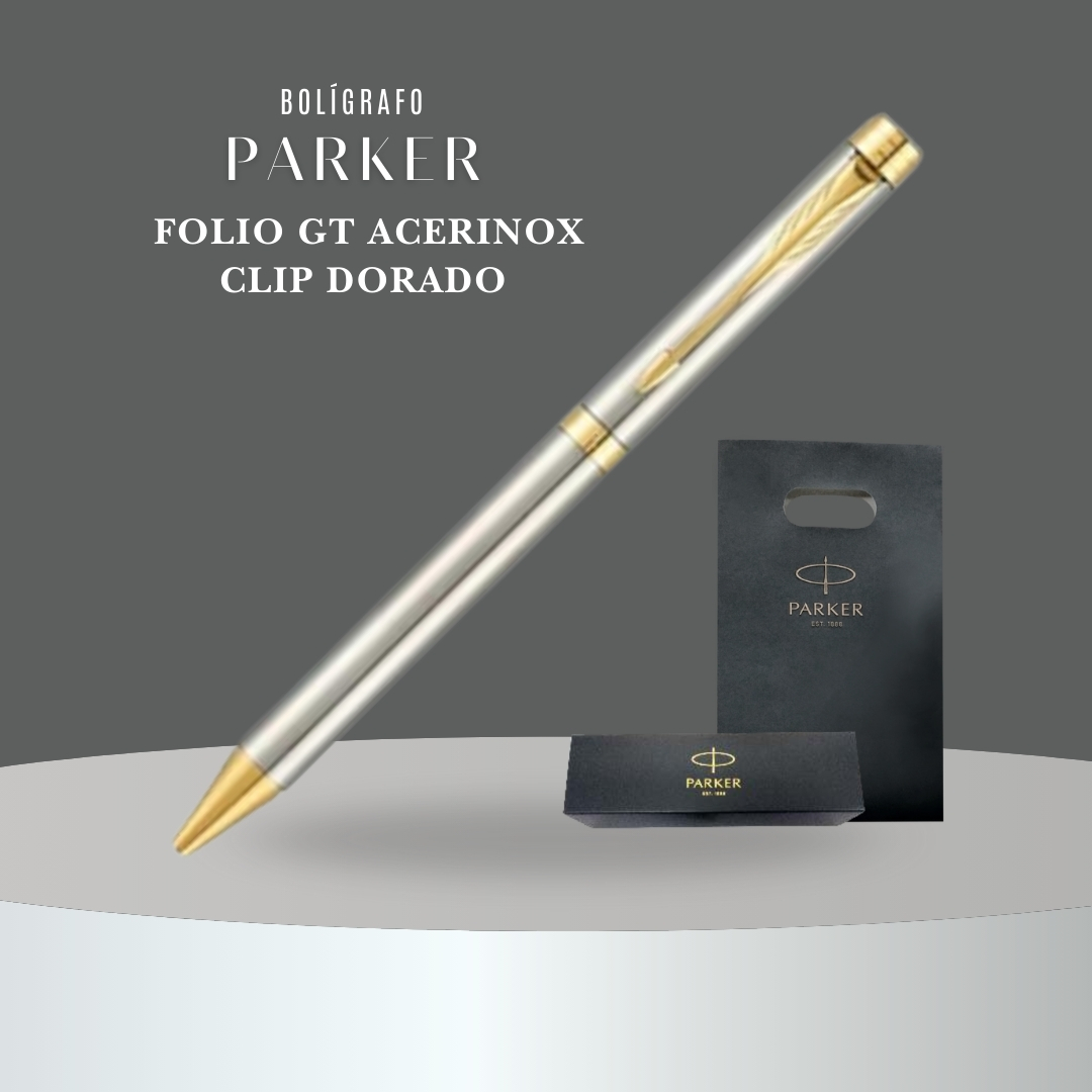 Folio GT Acerinox Clip Dorado